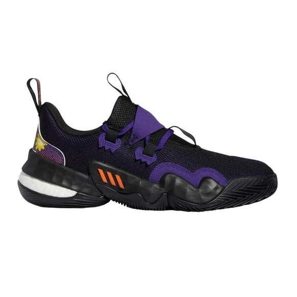 adidas Trae Young 1 'Black Purple' Boost Basketball Shoes - Picture 1 of 6